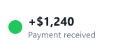 Payment received notification